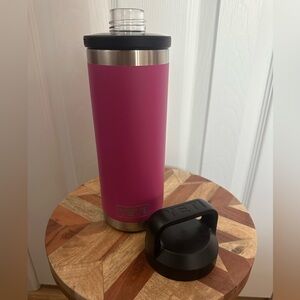 YETI Pink 18oz Rambler with chug lid